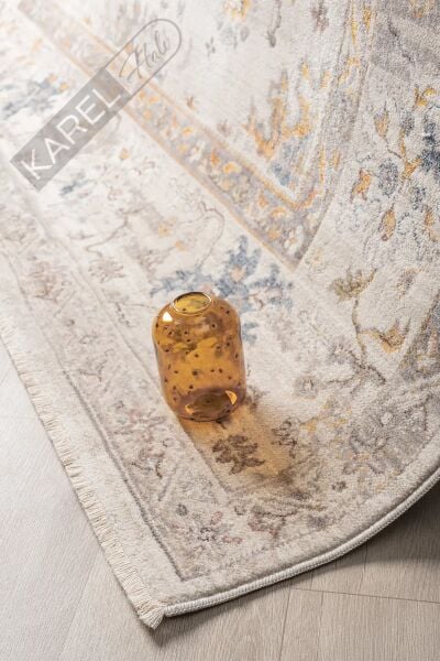 Seyran Halı Asır Koleksiyonu 253 Krem Polyester Vintage Halı