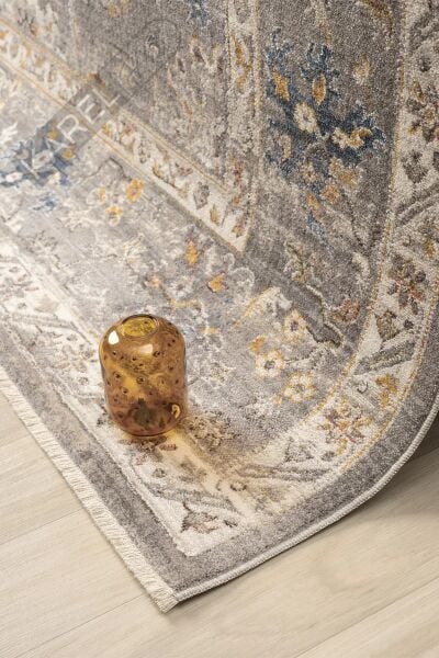 Seyran Halı Asır Koleksiyonu 254 Gri Polyester Vintage Halı