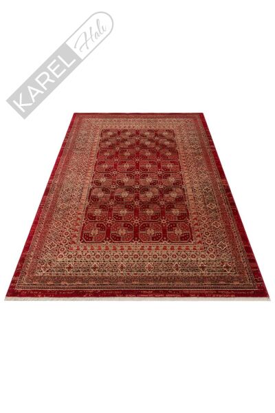 KYBELE KYB 03 RED Sıcak Renk Tonlu Otantik Makine Halısı
