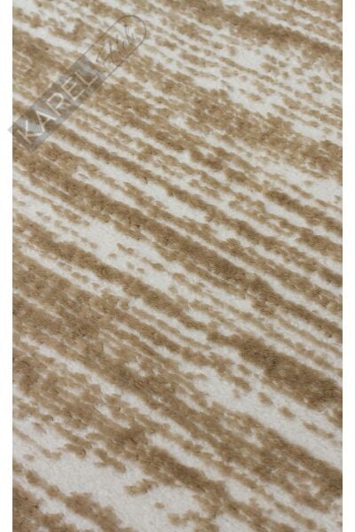 LAGOS XW LGS 19 BEIGE XW  Hav Toz Vermez Eskitme Desenli Modern Makine Halısı