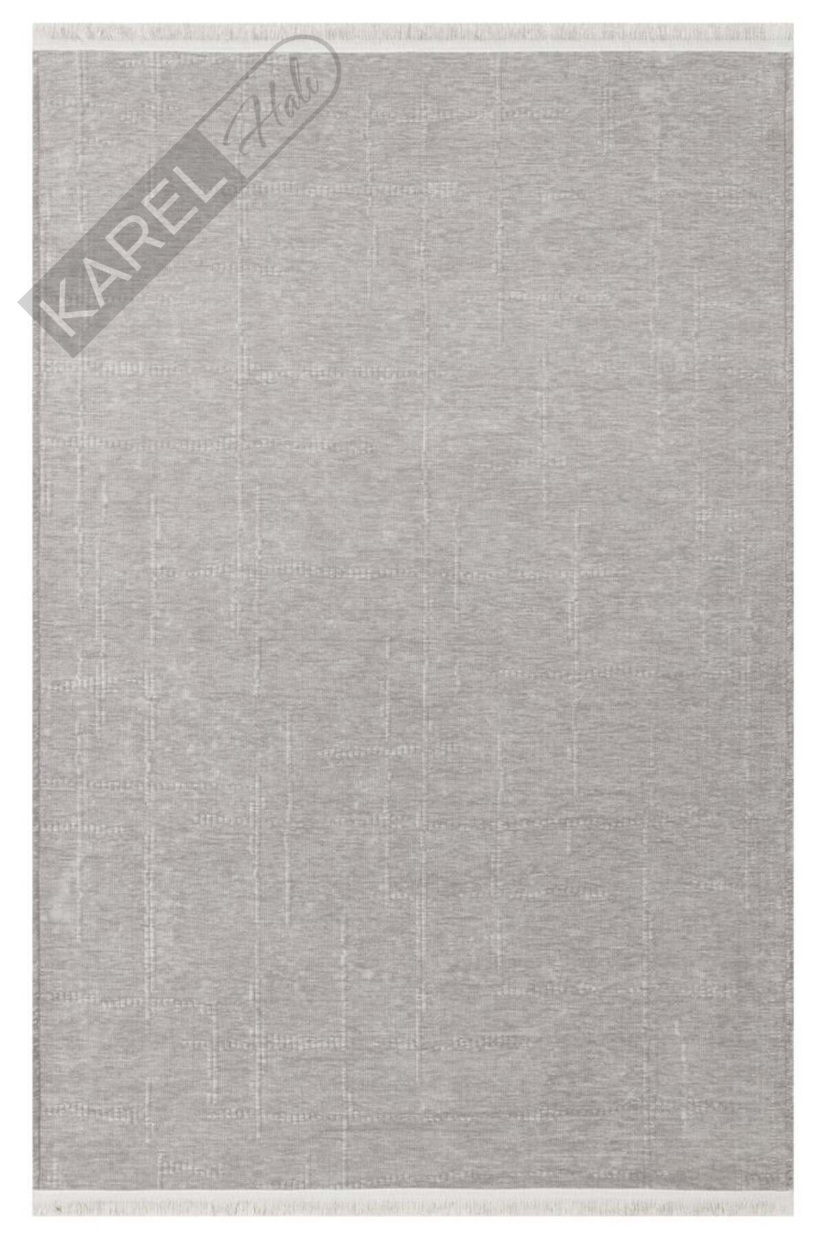 LIZA KILIM LIZ 02 GREY Hav Toz Vermez Kaymaz Tabanlı Yıkanabilir Düz Renk Kilim