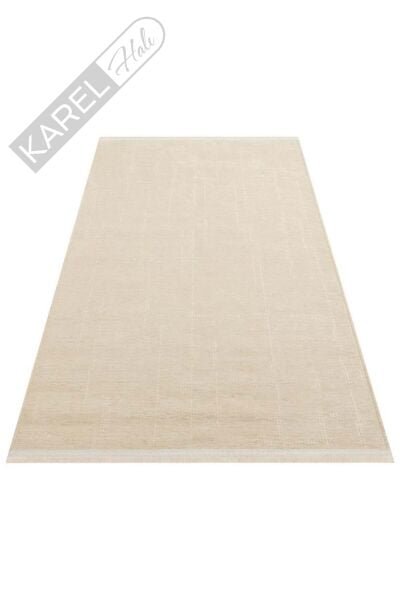 LIZA KILIM LIZ 02 BEIGE Hav Toz Vermez Kaymaz Tabanlı Yıkanabilir Düz Renk Kilim