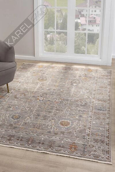 Seyran Halı Asır Koleksiyonu 255 Gri Polyester Vintage Halı