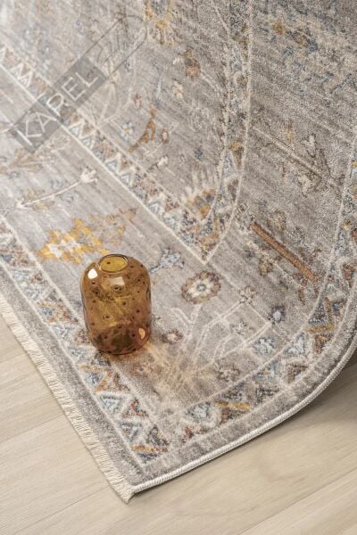 Seyran Halı Asır Koleksiyonu 255 Gri Polyester Vintage Halı