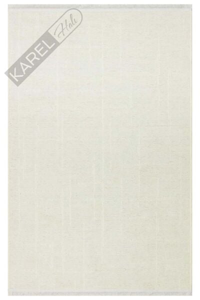 LIZA KILIM LIZ 02 WHITE Hav Toz Vermez Kaymaz Tabanlı Yıkanabilir Düz Renk Kilim
