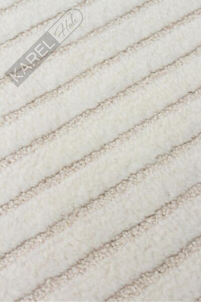 ADEL ADL 03 CREAM Yüksek Alçak Dokulu Yumuşak Tuşeli Modern Makine Halısı