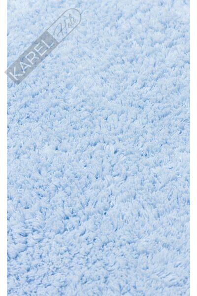 COTTON BOON CBN PLAIN BLUE Yıkanabilir Kaymaz Tabanlı Naturel Pamuk Bebek Halısı