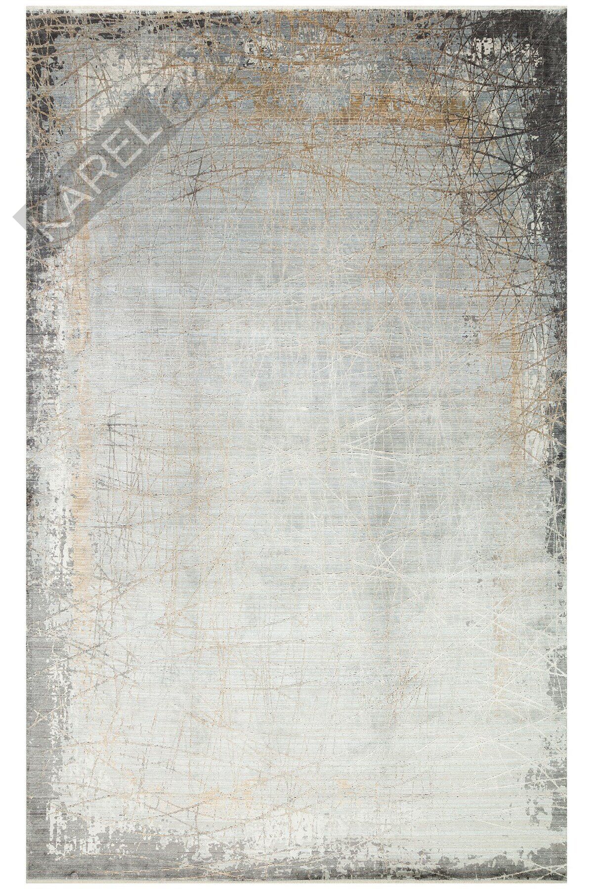 MAHAL MHL 09 GREY GOLD Modern Desenli Yüksek Kalite Sık Dokuma Salon Halısı