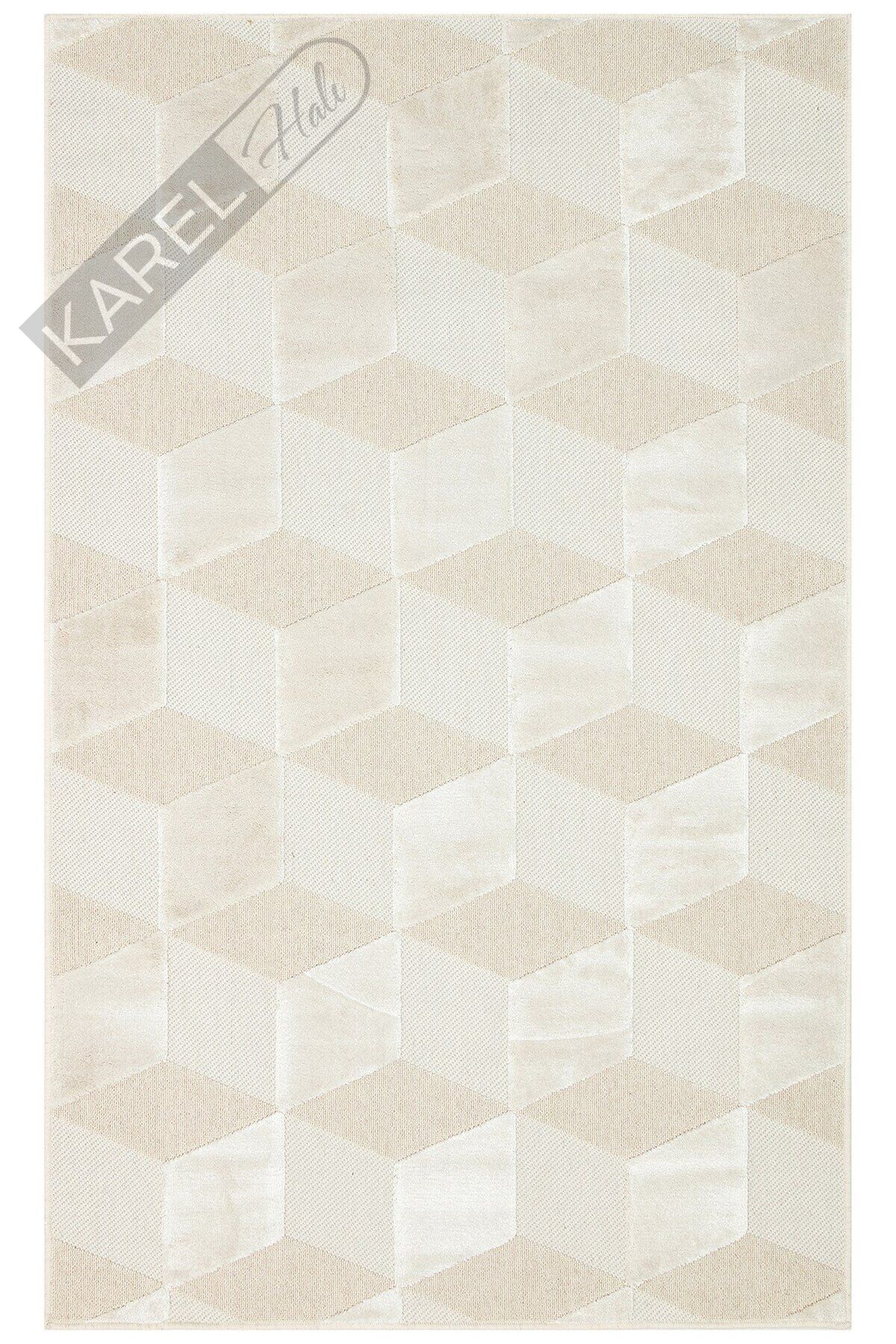 ZENITH ZNT 05 CREAM  Yüksek Alçak Dokulu Naturel Yün ve Viskon Modern Dokuma Halı
