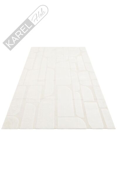 ADEL ADL 04 CREAM Yüksek Alçak Dokulu Yumuşak Tuşeli Modern Makine Halısı