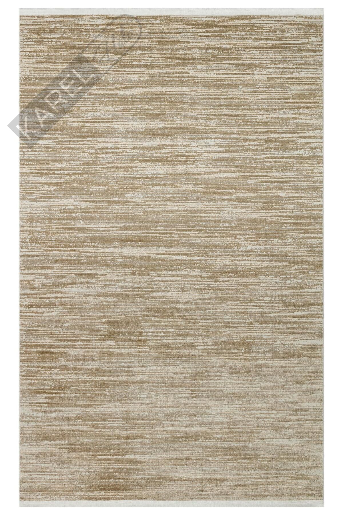 LAGOS XW LGS 19 BEIGE XW  Hav Toz Vermez Eskitme Desenli Modern Makine Halısı