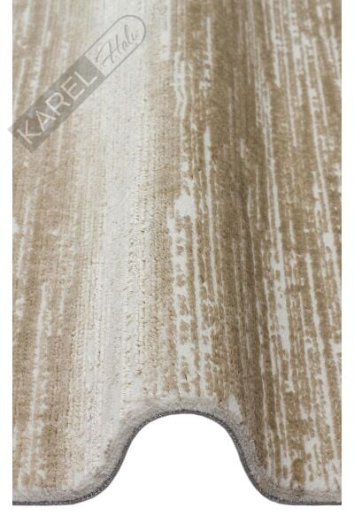 LAGOS XW LGS 19 BEIGE XW  Hav Toz Vermez Eskitme Desenli Modern Makine Halısı