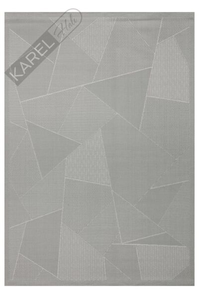 MONO LUX MNO LUX 01 ANTRASIT Kaymaz Tabanlı Modern Desenlere Sahip İnce Halı