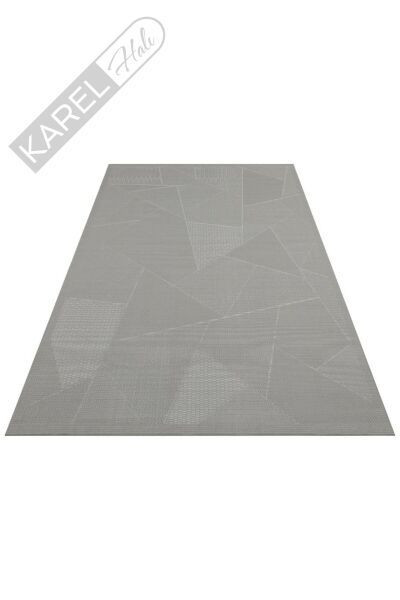 MONO LUX MNO LUX 01 ANTRASIT Kaymaz Tabanlı Modern Desenlere Sahip İnce Halı