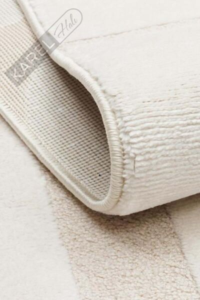 ADEL ADL 04 CREAM Yüksek Alçak Dokulu Yumuşak Tuşeli Modern Makine Halısı