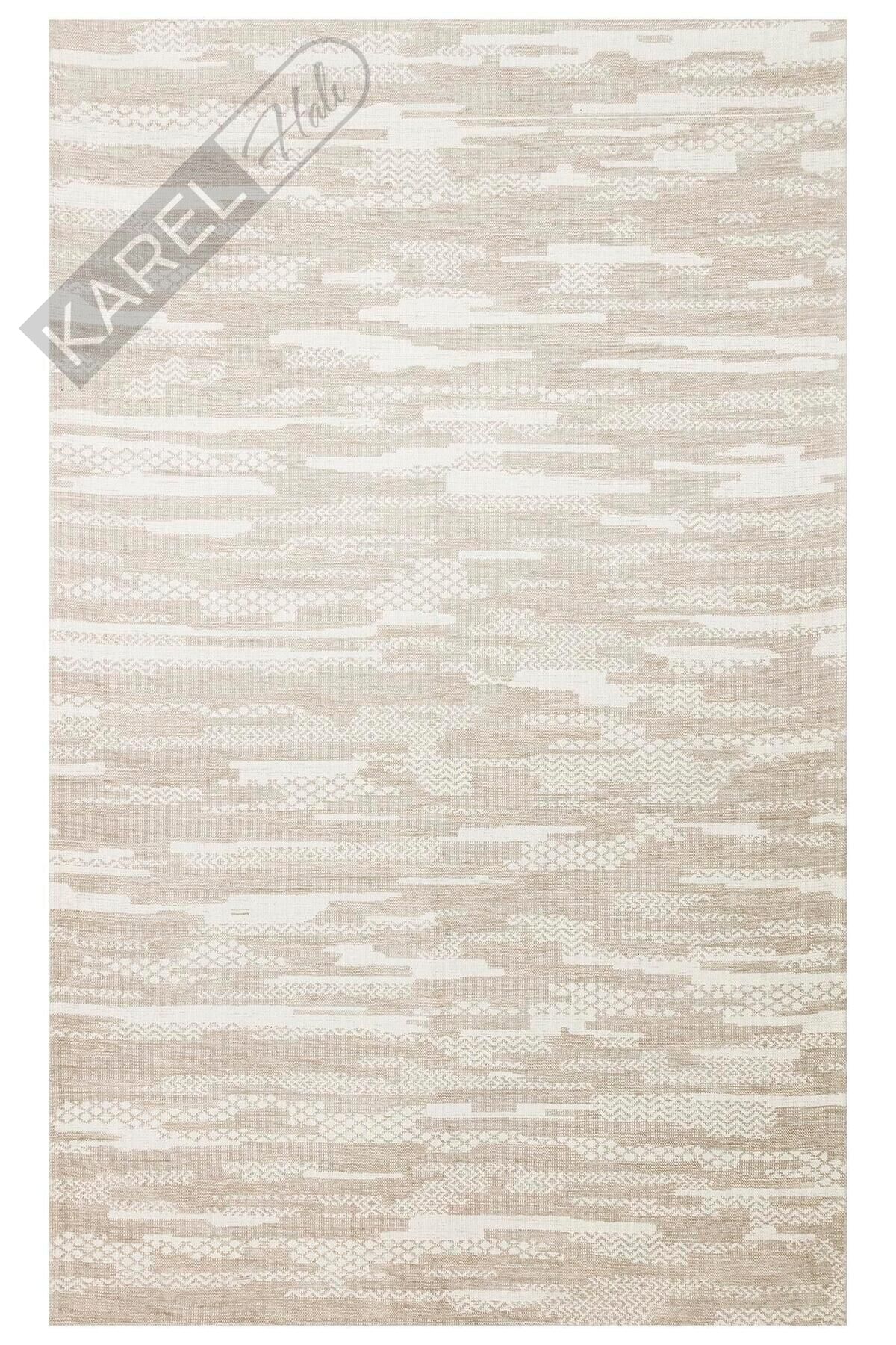 BIGA BG 01 CREAM Hav Toz Vermez Kaymaz Tabanlı İnce Dokuma Modern Halı