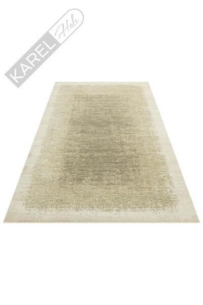 SAHARA SHA 04 CREAM GREEN Hav Toz Vermez Yumuşak Tuşeli Modern Makine Halısı