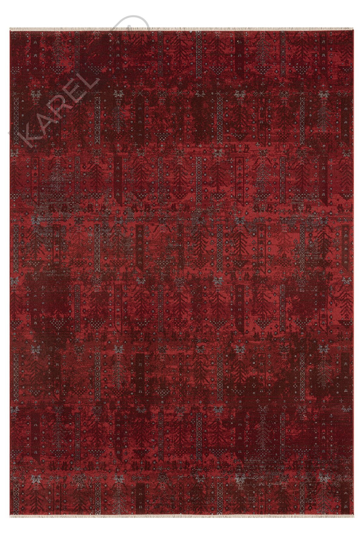 Seyran Halı Asır Koleksiyonu 258 Bordo Polyester Vintage Halı