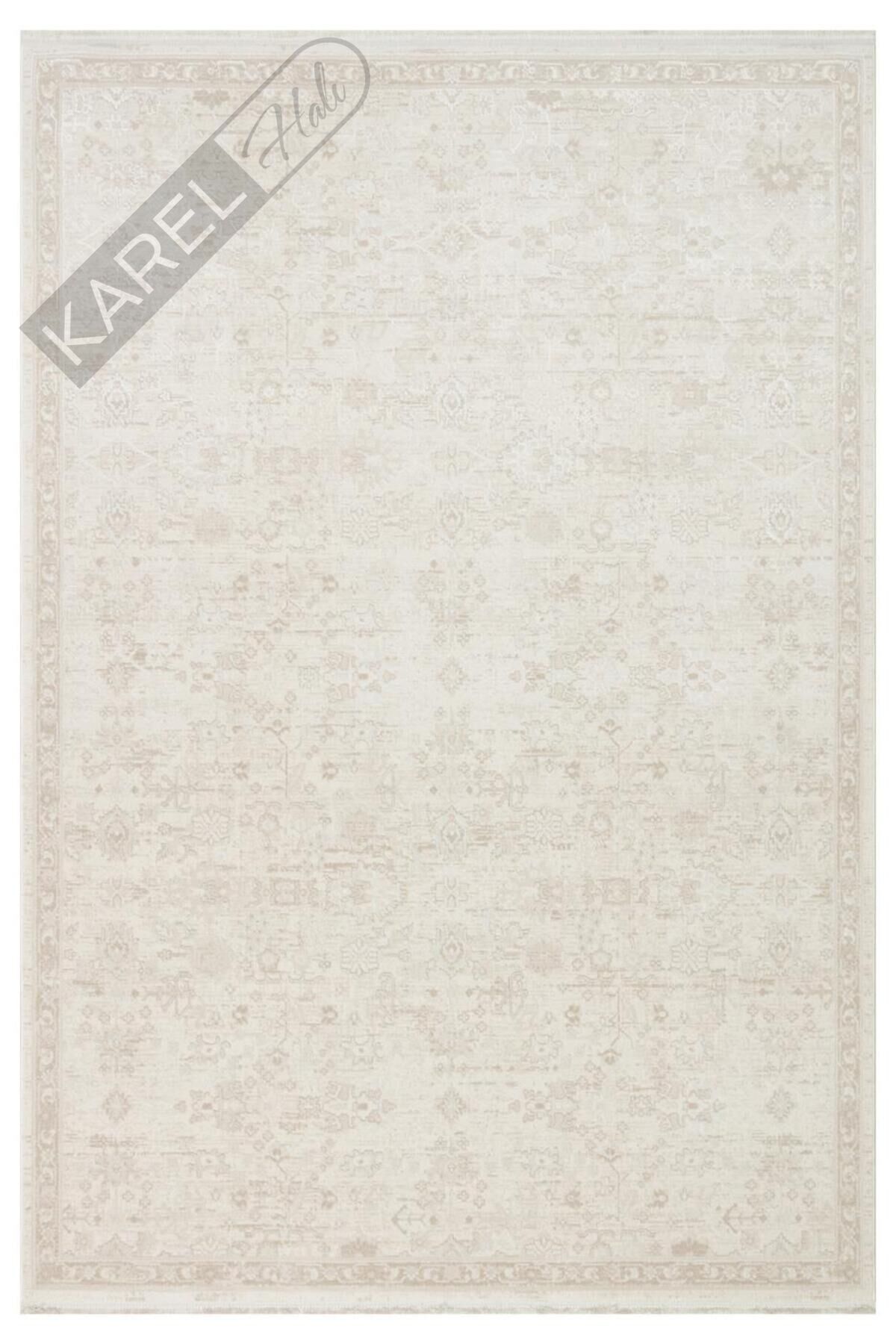 LEONA LNA 05 CREAM Yumuşak Tuşeli Hav Toz Vermez Modern Makine Halısı