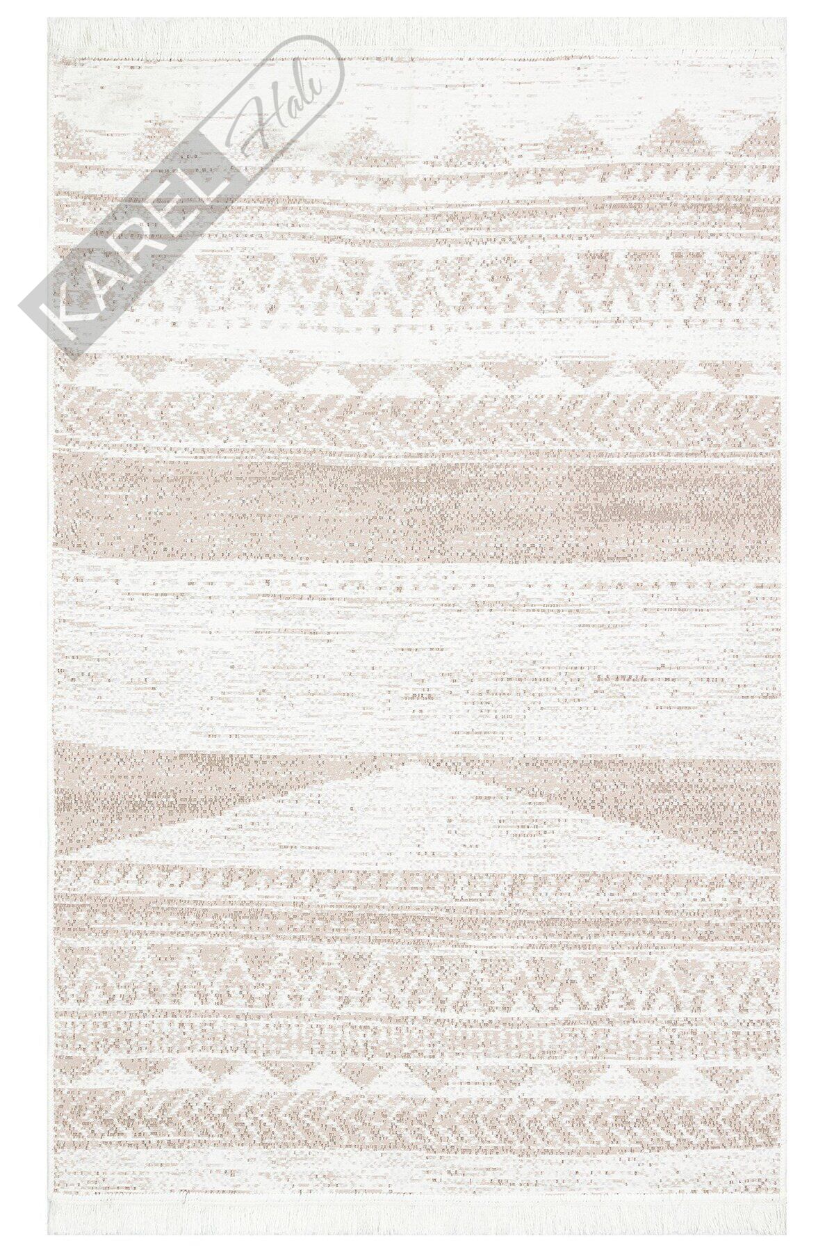 ARYA AR 06 NATURAL Yıkanabilir Çift Taraflı Modern Desenli Dokuma Kilim