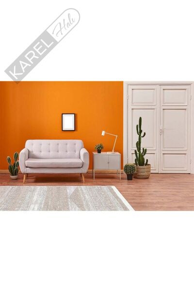 ARYA AR 06 NATURAL Yıkanabilir Çift Taraflı Modern Desenli Dokuma Kilim