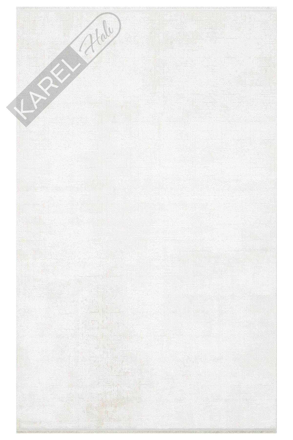 SATEEN ST 109 CREAM BEIGE Yıkanabilir Kaymaz Tabanlı Hav Vermez Sık Dokuma Modern Halı