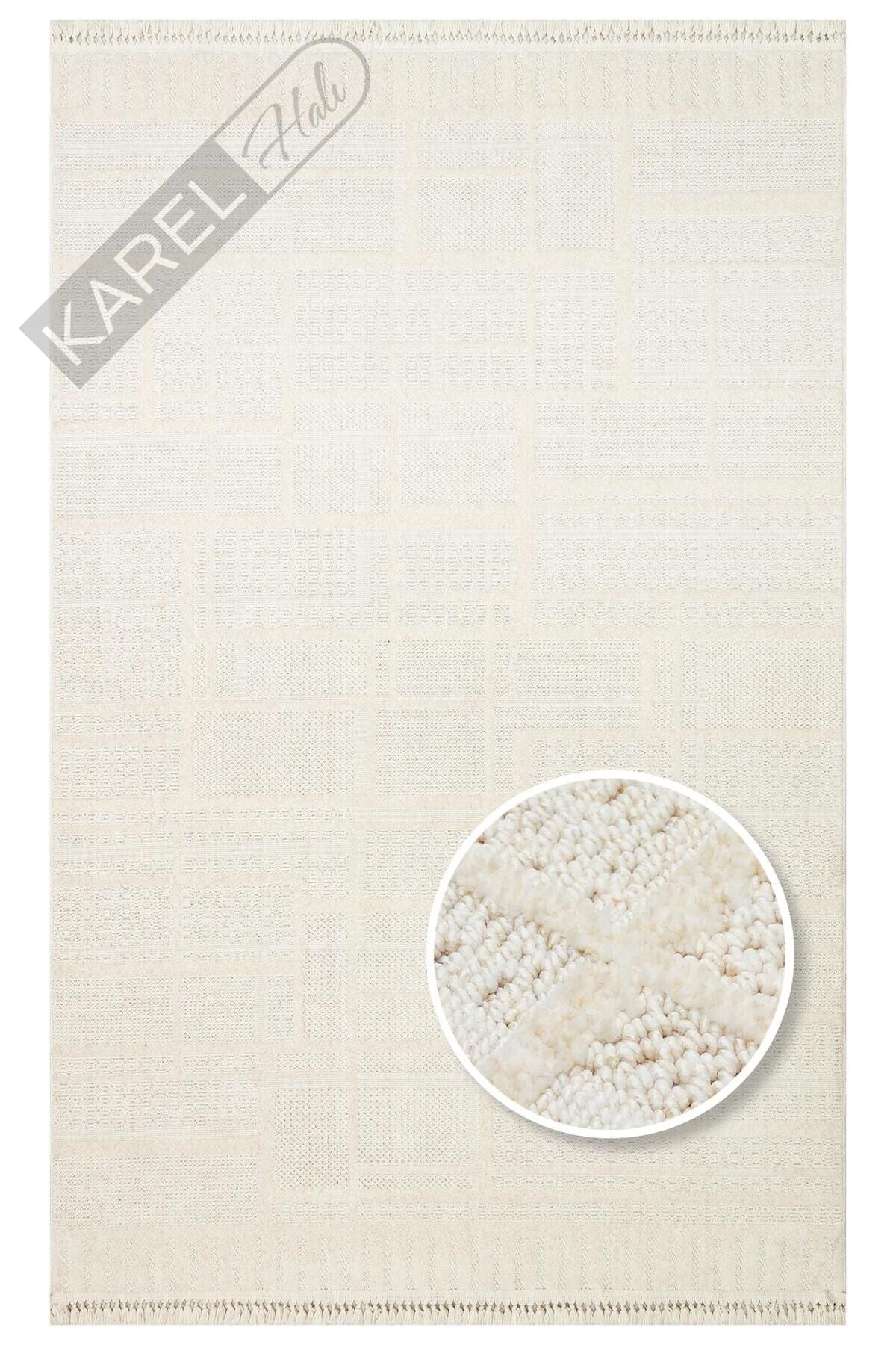 JOY JOY 03 WHITE  Hav Toz Vermeyen Yumuşak dokulu Modern Makine Halısı