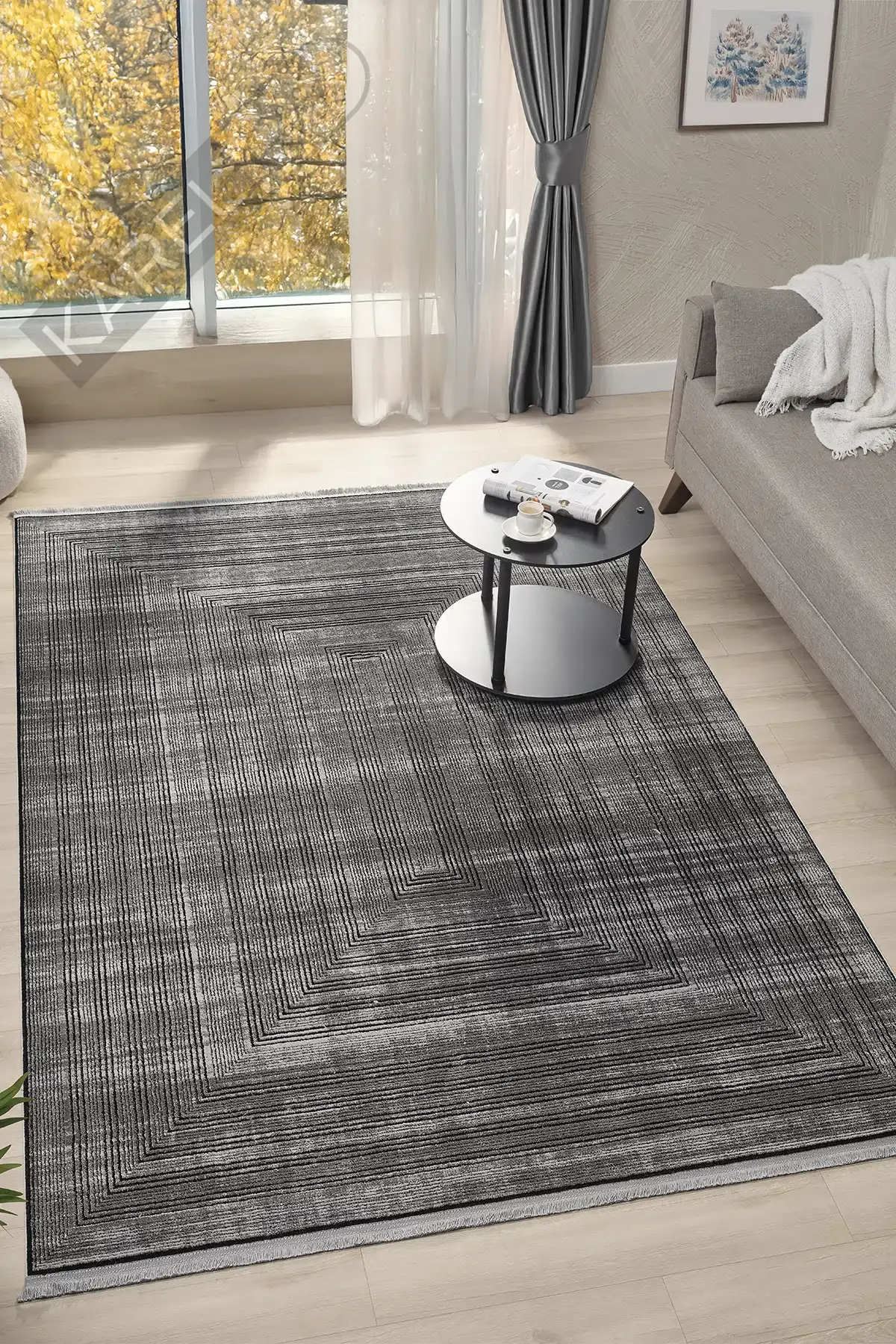 Seyran Halı Zen 7005 Antrasit Akrilik Halı