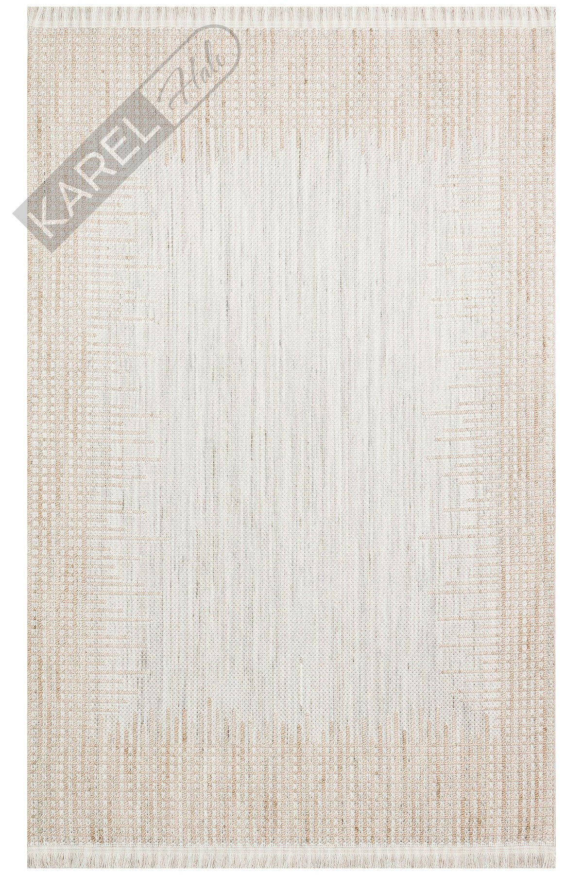 Cozy Czy 01 Grey Beige Hav Vermeyen Özel Ipler Ile Üretilen Örgü Desenlere Sahip Makine Halısı